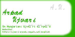 arpad ujvari business card